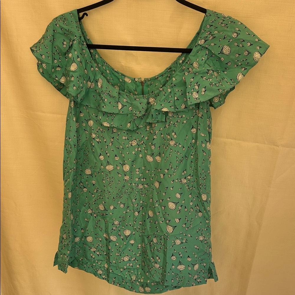 Whimsical Ruffle Parachute Silk Top
